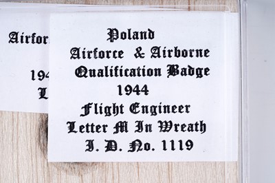 Lot 670 - Polish Air Force in Great Britain Aircrew Brevet and other badges