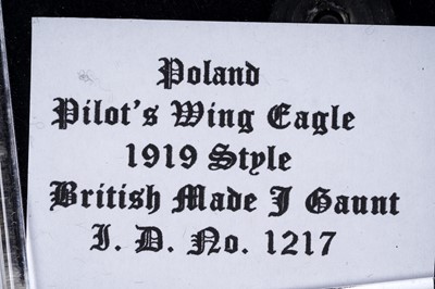 Lot 703 - Polish Air Force in Great Britain Aircrew Brevet and other badges