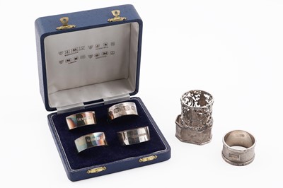 Lot 102 - Seven napkin rings