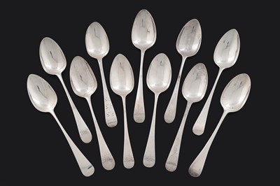 Lot 493 - Eleven silver tablespoons