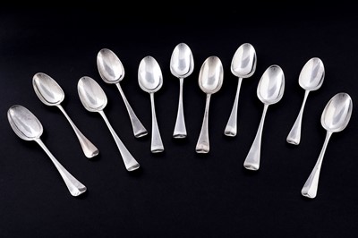 Lot 500 - Eleven various George II/III silver tablespoons