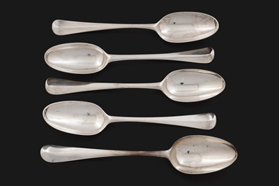 Lot 506 - A George III Irish silver tablespoon; and four others