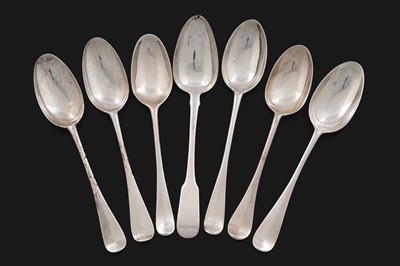 Lot 507 - Seven Scottish silver tablespoons