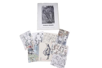 Lot 84 - Charlie Rogers | Eight sketchbook pages and a catalogue | mixed media