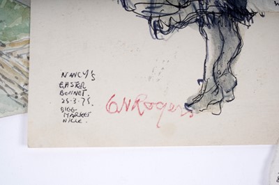 Lot 84 - Charlie Rogers | Eight sketchbook pages and a catalogue | mixed media