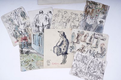 Lot 84 - Charlie Rogers | Eight sketchbook pages and a catalogue | mixed media