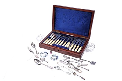 Lot 298 - Silver and silverplate flatware