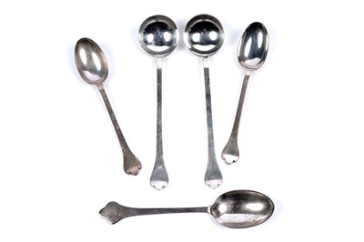 Lot 302 - Five silver spoons by Garrard