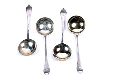 Lot 304 - Four Victorian silver trefid pattern spoons