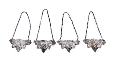 Lot 307 - Four William IV silver decanter labels