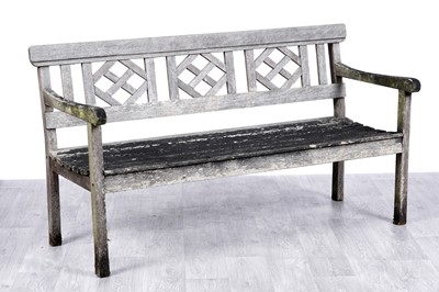 Lot 412A - A teak garden bench