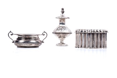 Lot 310 - A Victorian silver pot; and other items