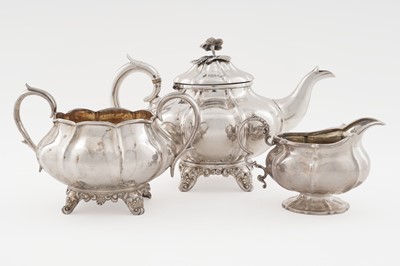 Lot 89 - A Victorian silver teapot; and other tea ware