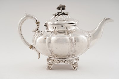 Lot 89 - A Victorian silver teapot; and other tea ware