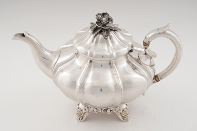 Lot 89 - A Victorian silver teapot; and other tea ware