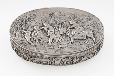 Lot 311 - A late 19th Century continental silver dressing table box