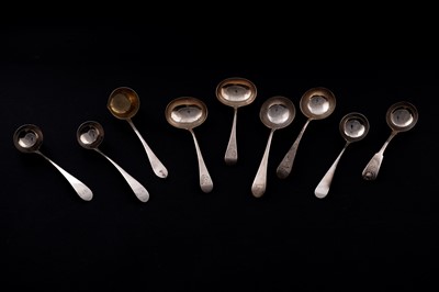 Lot 231 - A collection of silver ladles