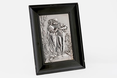 Lot 40 - A late 19th Century framed, electrotyped, plated copper plaque