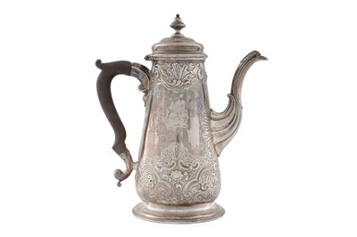 Lot 124 - A George II silver coffee pot