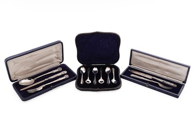 Lot 237 - A Victorian silver knife and fork; and other flatware