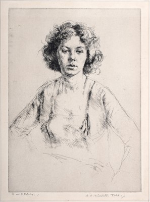 Lot 206 - Arthur Ralph Middleton Todd - Portrait of a woman | etching