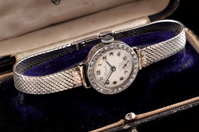 Lot 68 - Precista: an 18ct white gold cased cocktail watch