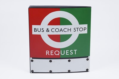Lot 738 - A double sided London Transport Bus and Coach Stop Request sign