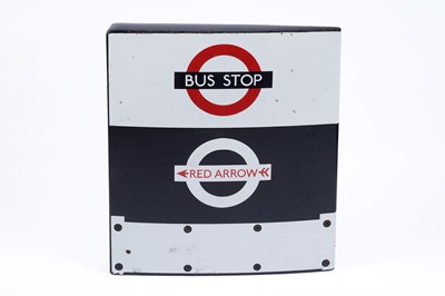 Lot 739 - A double sided London Transport Red Arrow Bus Stop sign