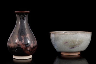 Lot 318 - A Chinese Jun ware bowl; and a stoneware vase