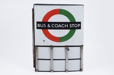 Lot 740 - A double sided London Transport Bus & Coach Stop sign