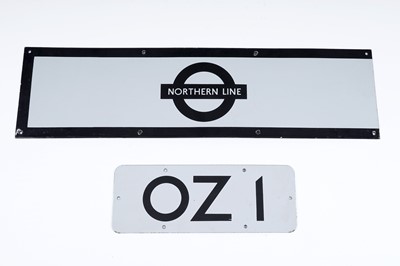 Lot 741 - Two enamel London Transport signs, Northern Line