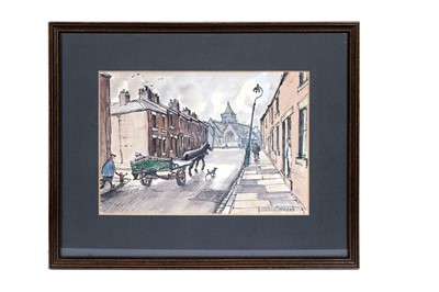 Lot 270 - Norman Cornish - Pit Village Street | watercolour