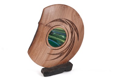 Lot 93 - Scott Irvine glass and sycamore sculpture