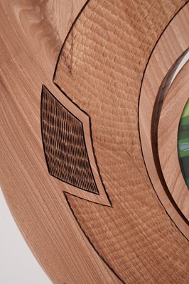 Lot 93 - Scott Irvine glass and sycamore sculpture