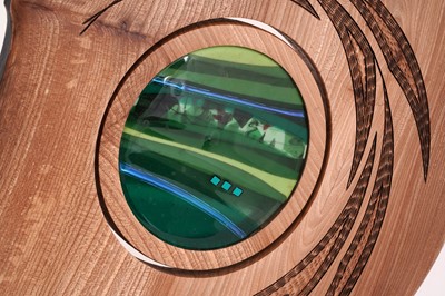 Lot 93 - Scott Irvine glass and sycamore sculpture