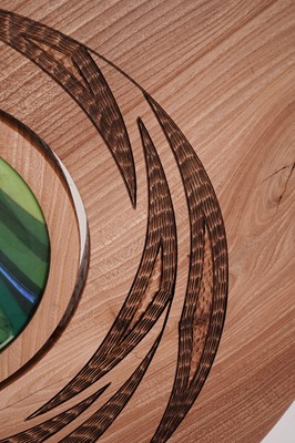 Lot 93 - Scott Irvine glass and sycamore sculpture