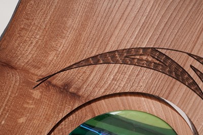 Lot 93 - Scott Irvine glass and sycamore sculpture