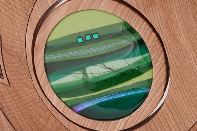 Lot 93 - Scott Irvine glass and sycamore sculpture