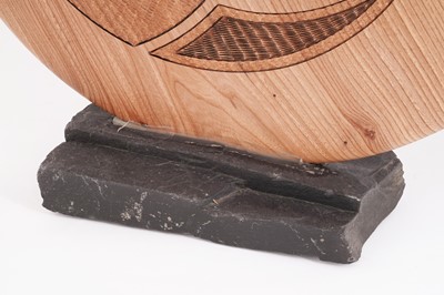 Lot 93 - Scott Irvine glass and sycamore sculpture