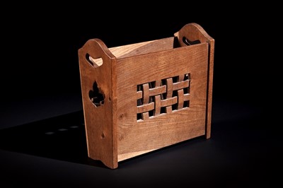 Lot 492 - A Yorkshire oak magazine rack