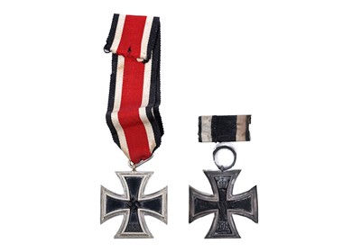 Lot 331 - A German Second World War Iron Cross 2nd Class; and a German First World War Iron Cross 2nd Class