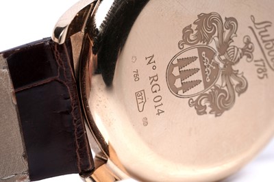 Lot 792 - Philippe du Bois & Fils 18ct yellow gold cased automatic chronograph calendar wristwatch