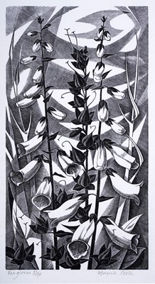 Lot 200 - Monica Poole - Foxgloves | wood engraving