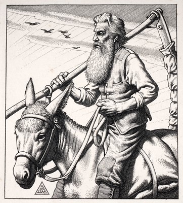 Lot 202 - Stanley Anderson - Old Father Time of Wiltshire | engraving