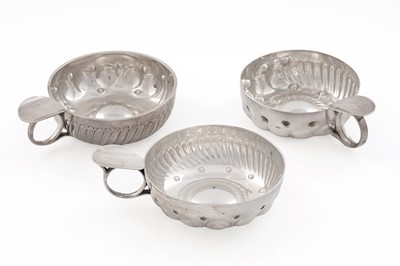 Lot 62 - Three late 19th Century French silver wine tasters