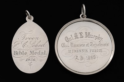 Lot 357 - Two unmarked silver medals
