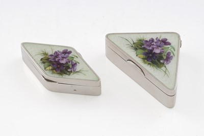 Lot 352 - A small German silver Jugendstil box; and another matching silver box