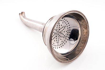 Lot 18 - An Elizabeth III silver wine funnel