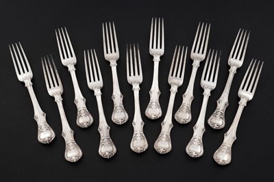 Lot 246 - A set of twelve Victorian silver table forks
