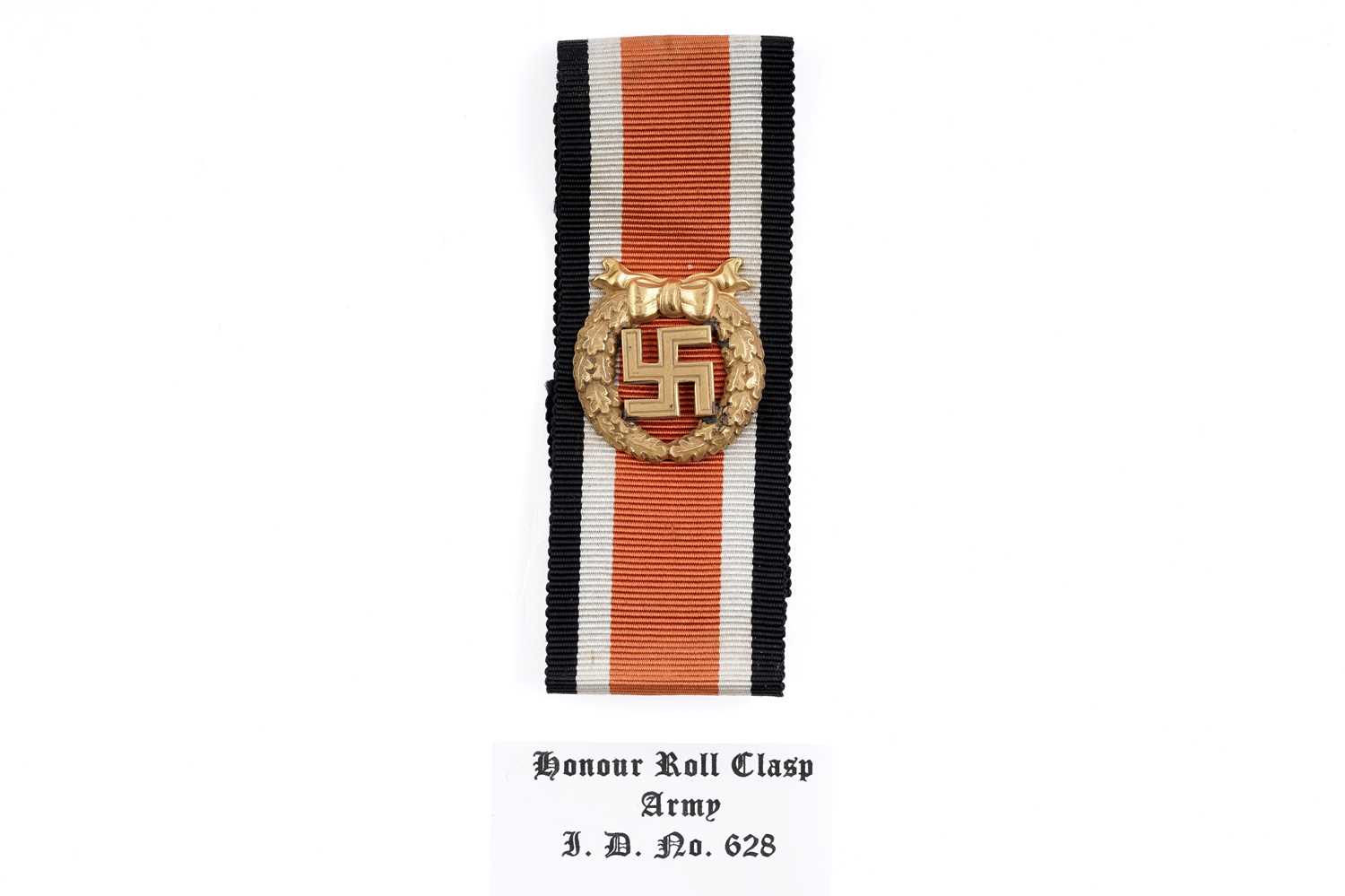 Lot 780 - Rare Second World War German Army or Waffen-SS Honour Roll Clasp